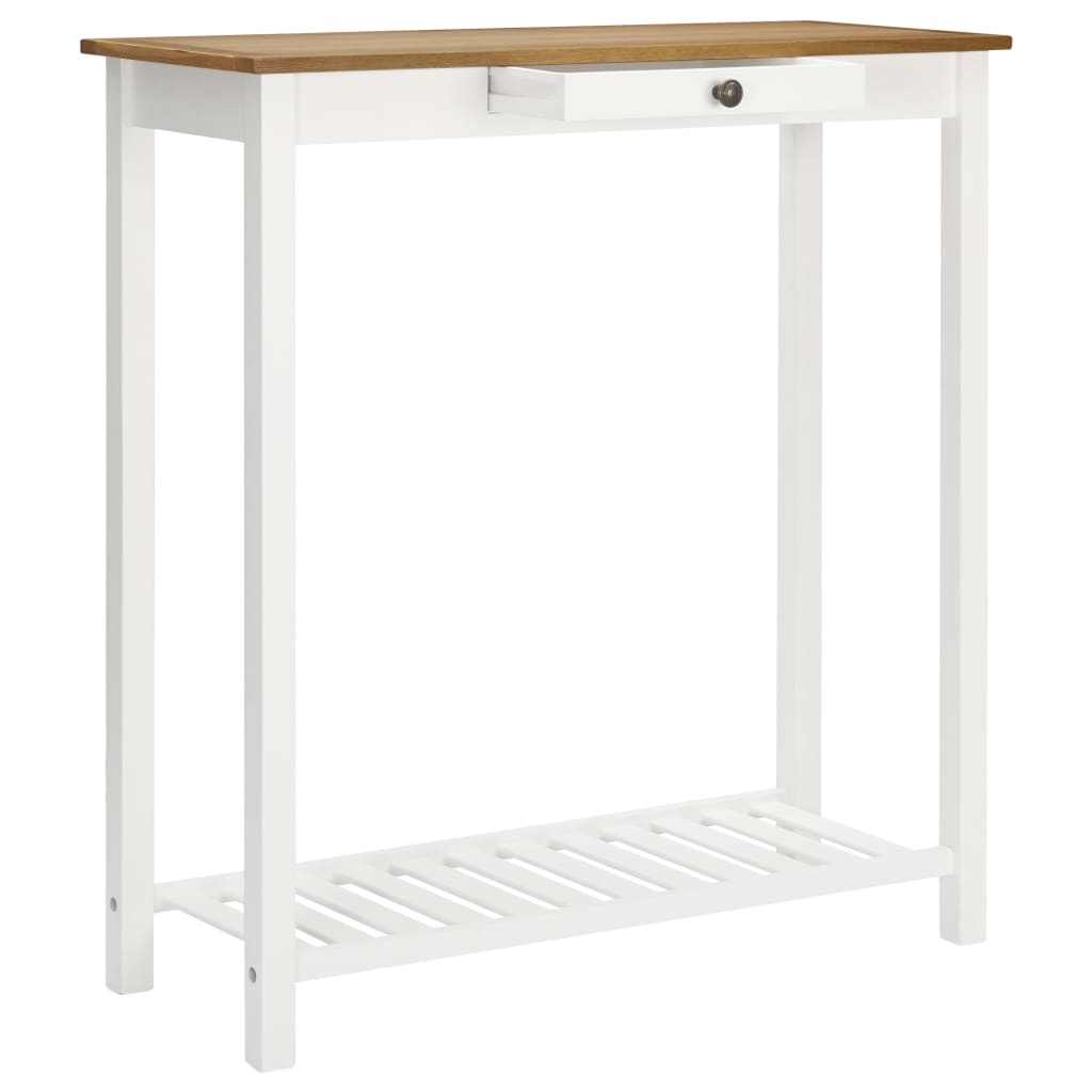 Mesa alta de bar de madera maciza de roble 100x40x110 cm