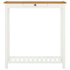 Mesa alta de bar de madera maciza de roble 100x40x110 cm