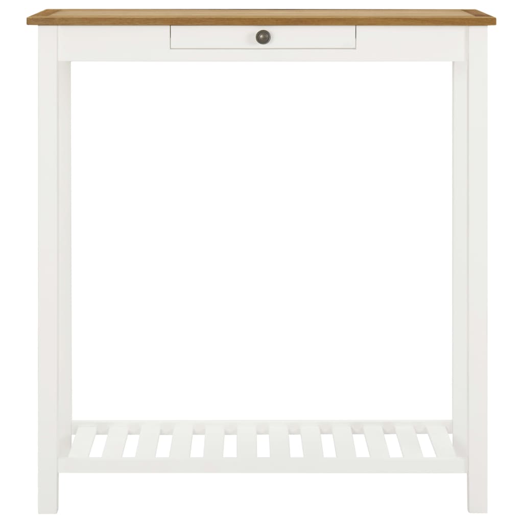 Mesa alta de bar de madera maciza de roble 100x40x110 cm