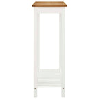 Mesa alta de bar de madera maciza de roble 100x40x110 cm