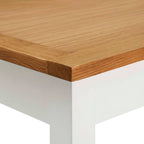 Mesa alta de bar de madera maciza de roble 100x40x110 cm