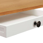 Mesa alta de bar de madera maciza de roble 100x40x110 cm