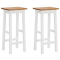 Taburetes de barra de cocina 2 unidades madera maciza de roble