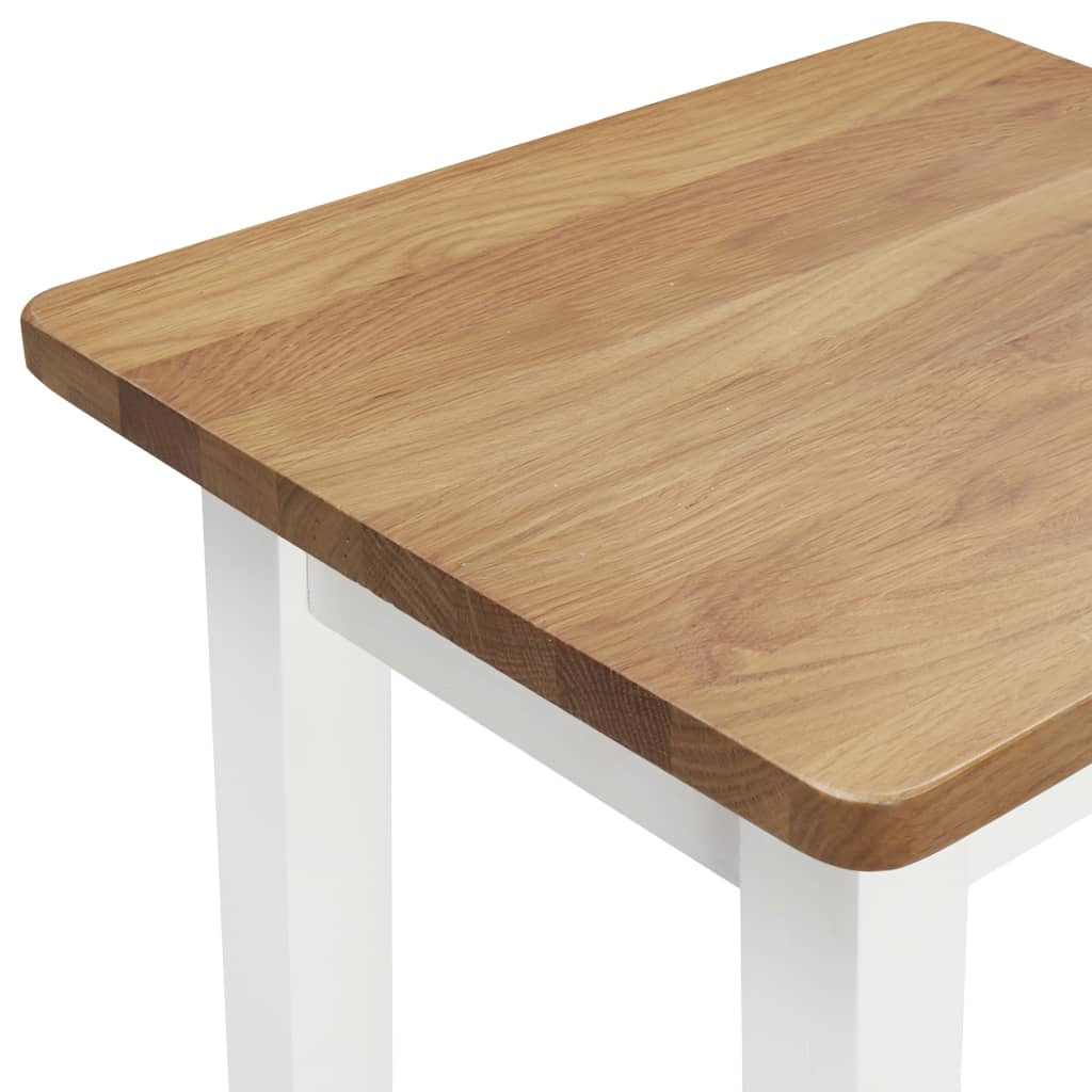 Taburetes de barra de cocina 2 unidades madera maciza de roble