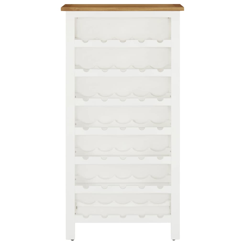 Botellero de madera maciza de roble 56x32x110 cm