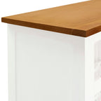 Botellero de madera maciza de roble 56x32x110 cm