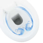 Inodoro sin borde, 7 cm altura extra, cierre suave, cerámica blanca