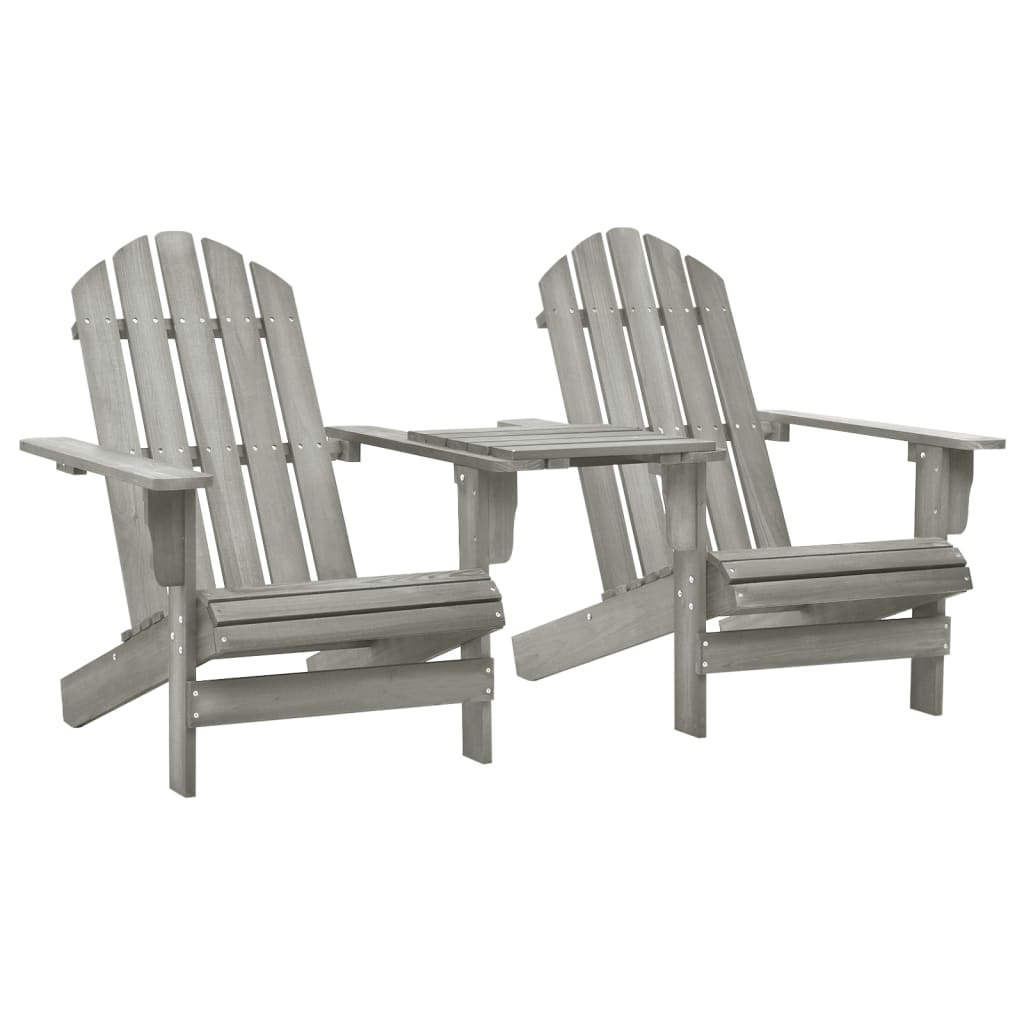 Sillas Adirondack de jardín y mesita madera maciza abeto blanco