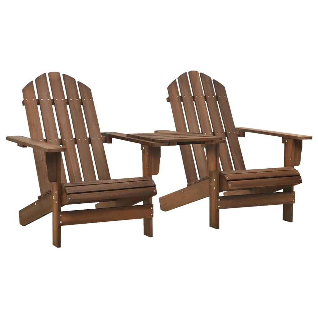 Sillas Adirondack de jardín y mesita madera maciza abeto blanco
