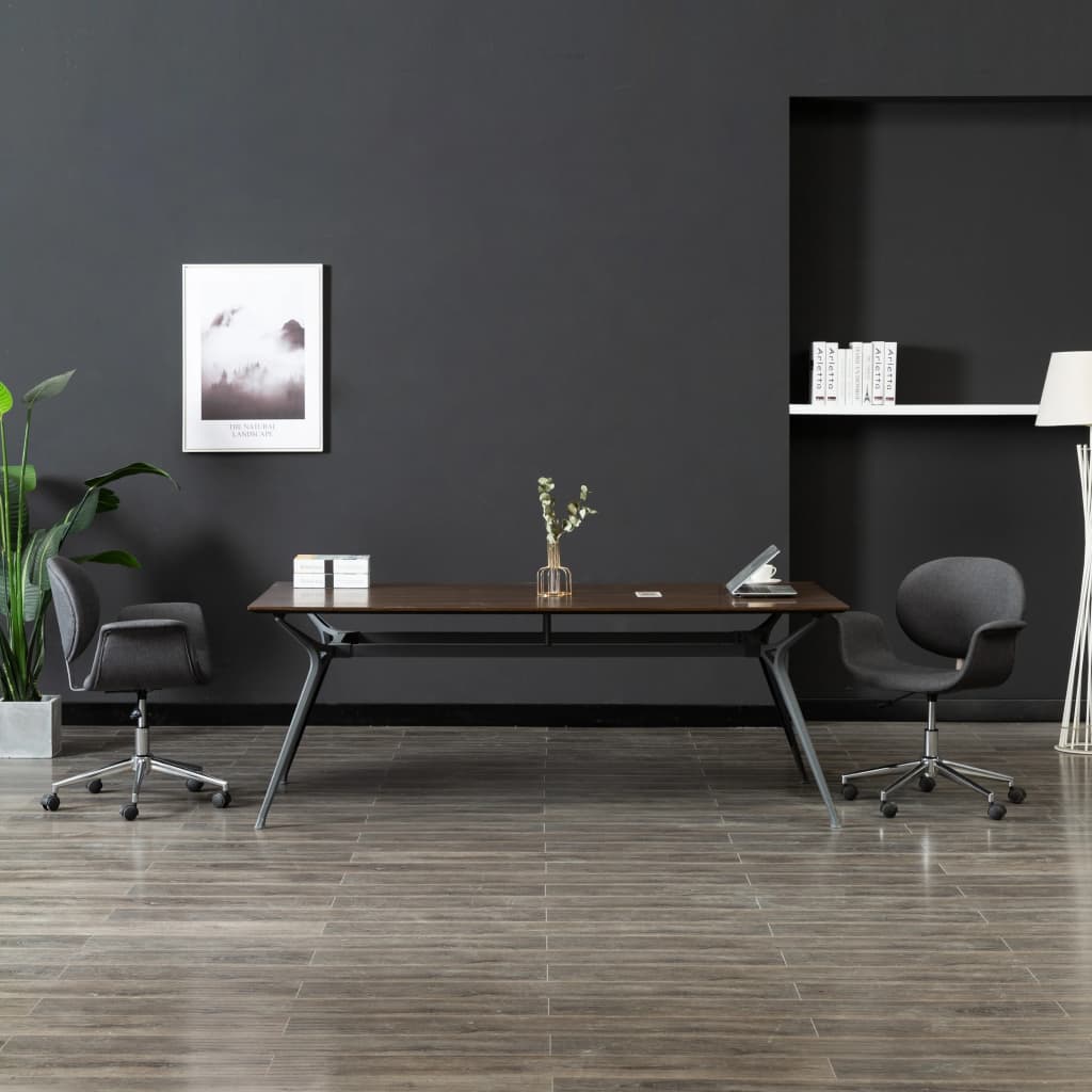 Silla de oficina giratoria de cuero sintético blanco