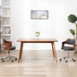 Silla de oficina giratoria de madera curvada y tela gris