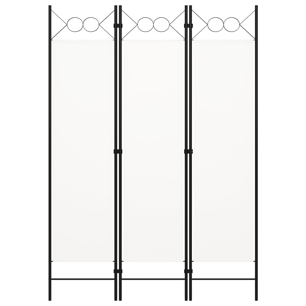 Biombo divisor de 3 paneles blanco 120x180 cm