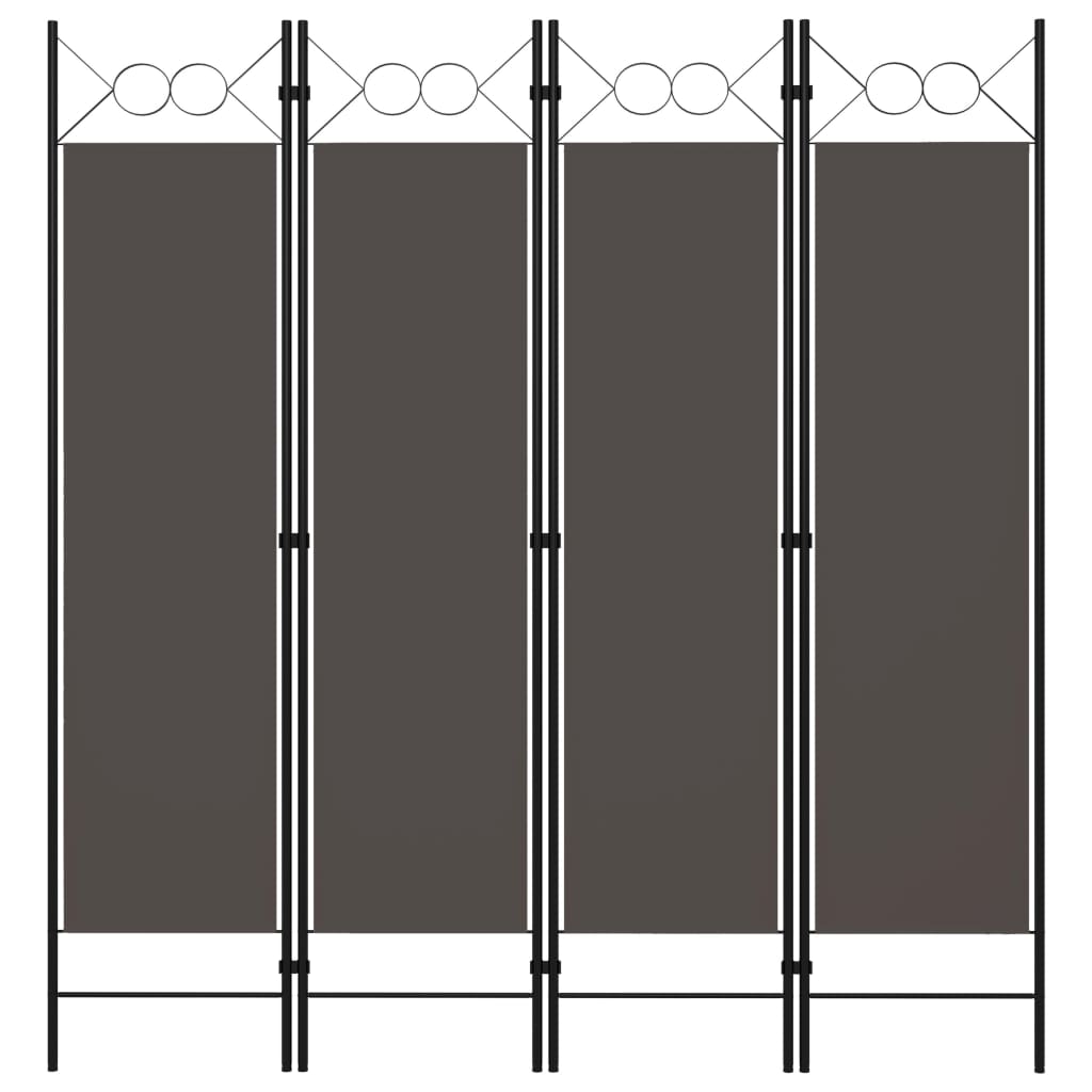 Biombo divisor de 4 paneles blanco 160x180 cm