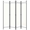 Biombo divisor de 4 paneles blanco 160x180 cm