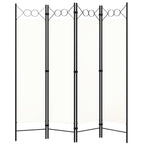 Biombo divisor de 4 paneles blanco 160x180 cm