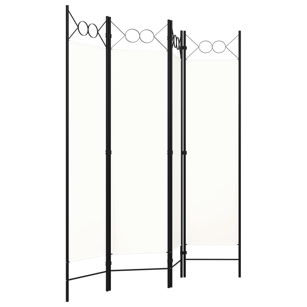 Biombo divisor de 4 paneles blanco 160x180 cm