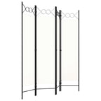 Biombo divisor de 4 paneles blanco 160x180 cm