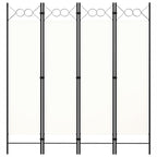 Biombo divisor de 4 paneles blanco 160x180 cm