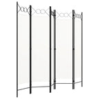 Biombo divisor de 5 paneles blanco 200x180 cm