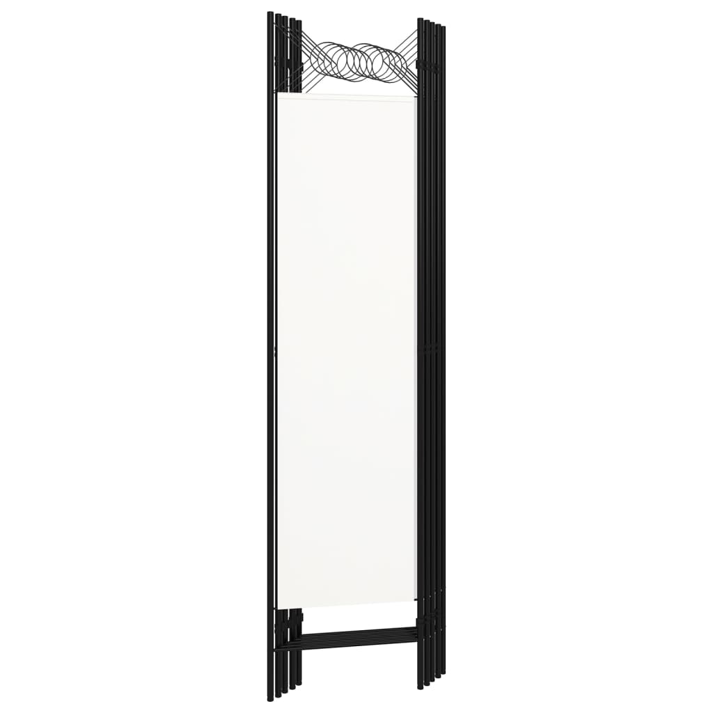 Biombo divisor de 5 paneles blanco 200x180 cm