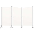 Biombo divisor de 3 paneles tela blanco 260x180 cm