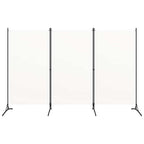 Biombo divisor de 3 paneles tela blanco 260x180 cm