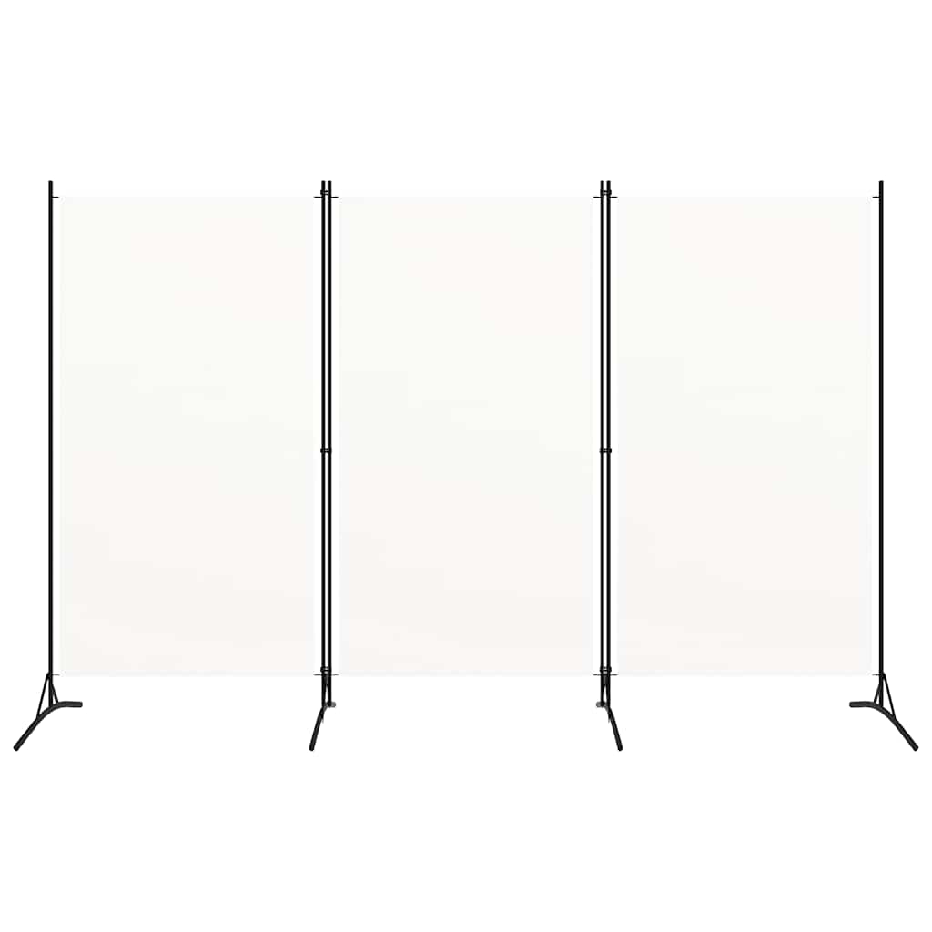 Biombo divisor de 3 paneles tela blanco 260x180 cm