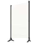 Biombo divisor de 3 paneles tela blanco 260x180 cm