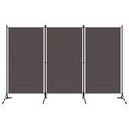 Biombo divisor de 3 paneles gris antracita 260x180 cm