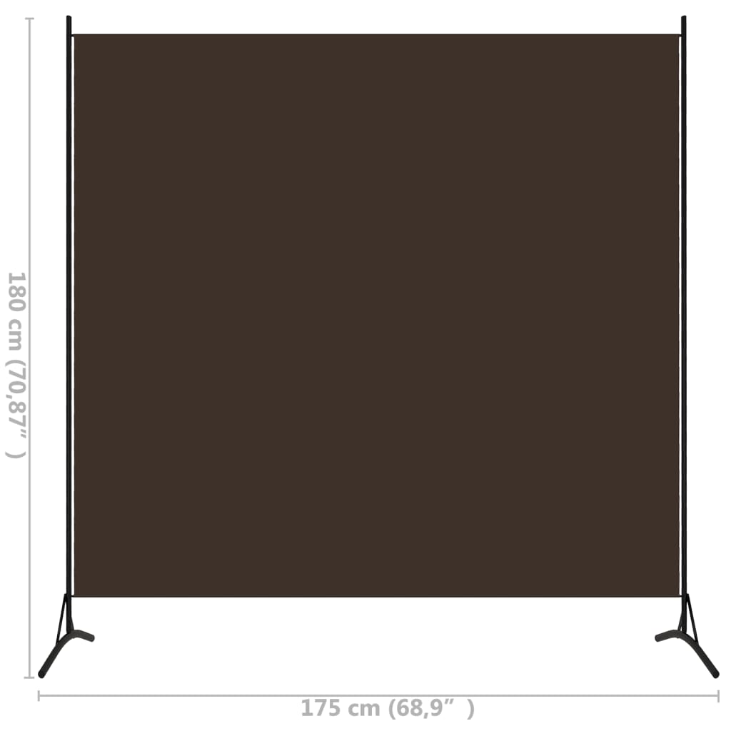 Biombo divisor de 1 panel marrón 175x180 cm