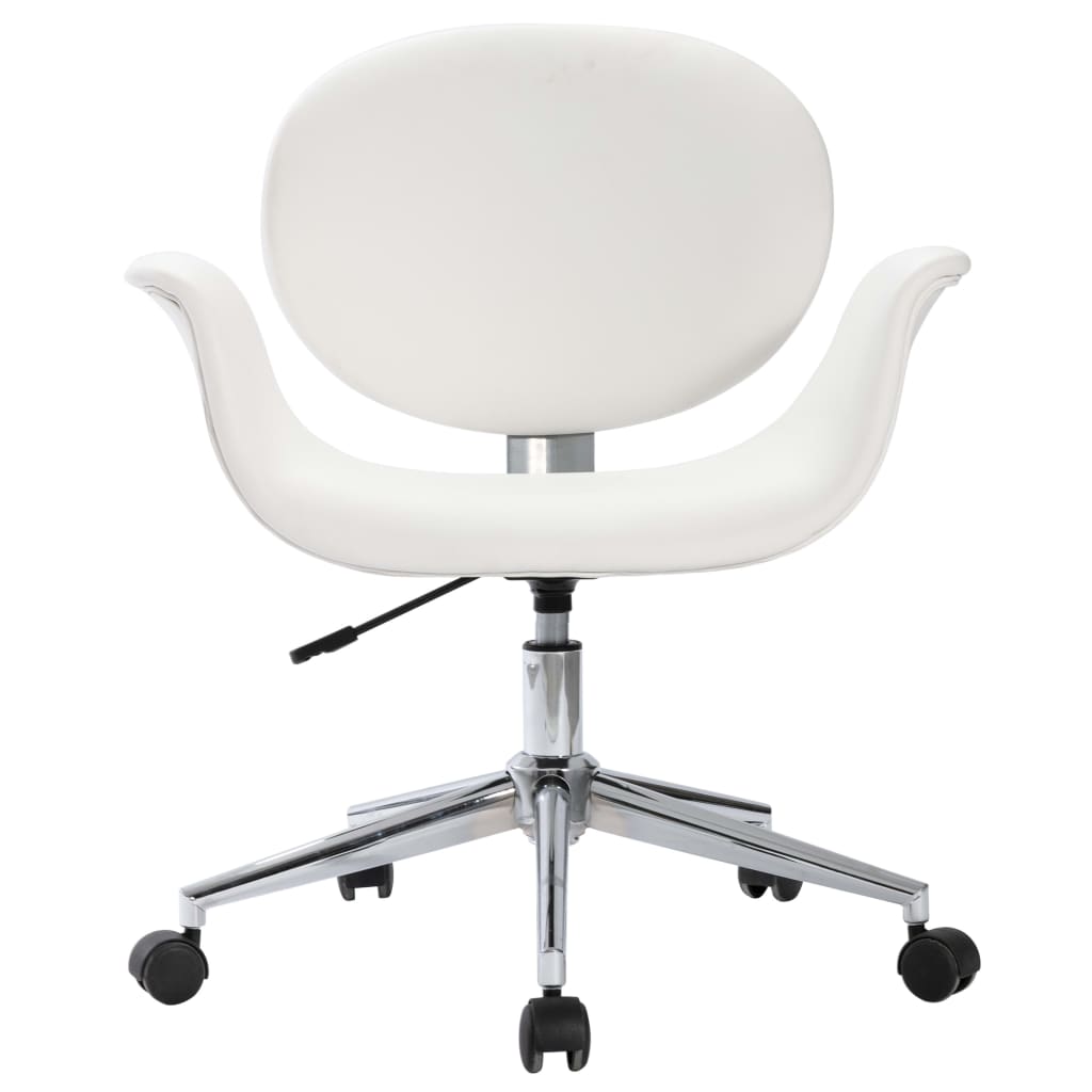 Sillas de comedor giratorias 2 unidades cuero sintético blanco