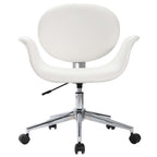 Sillas de comedor giratorias 2 unidades cuero sintético blanco