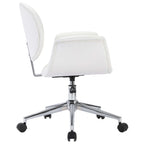 Sillas de comedor giratorias 2 unidades cuero sintético blanco