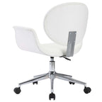 Sillas de comedor giratorias 2 unidades cuero sintético blanco
