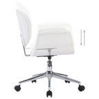 Sillas de comedor giratorias 2 unidades cuero sintético blanco