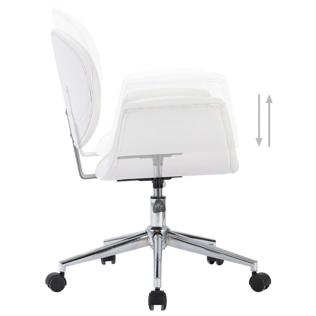 Sillas de comedor giratorias 2 unidades cuero sintético blanco