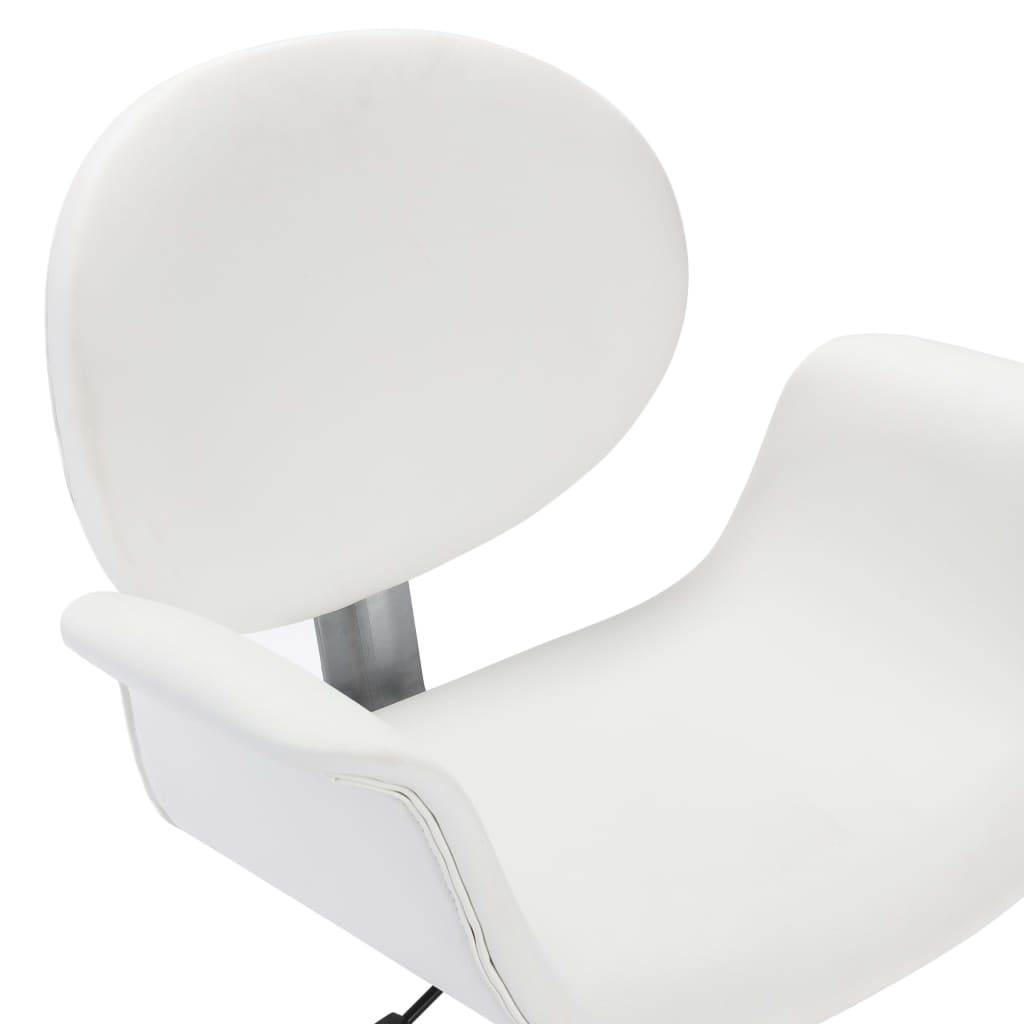 Sillas de comedor giratorias 2 unidades cuero sintético blanco