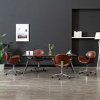 Sillas de comedor giratorias 4 uds tela gris