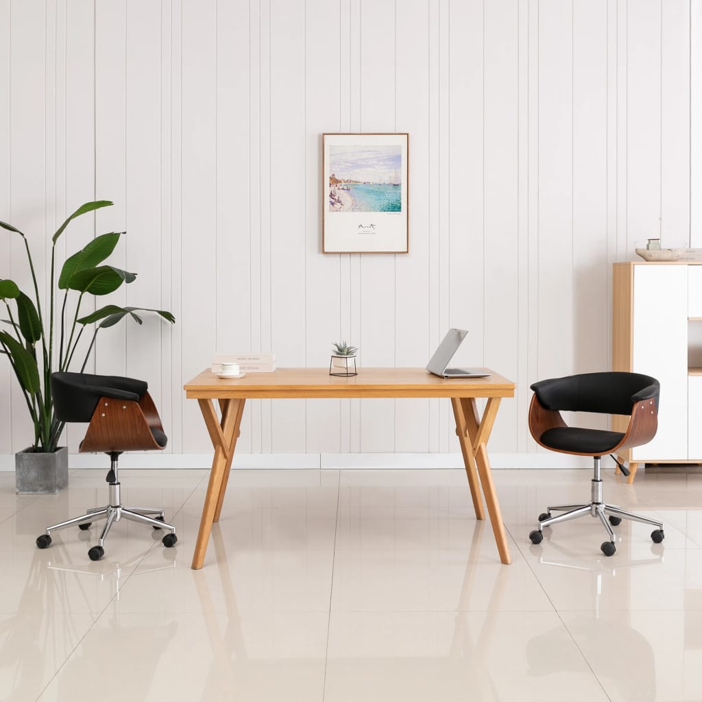 Sillas comedor giratorias 2 uds madera curvada tela gris taupe