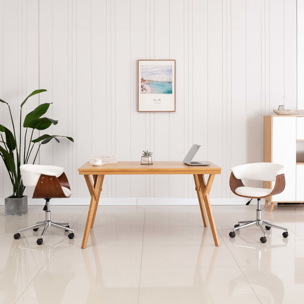 Sillas comedor giratorias 2 uds madera curvada tela gris taupe