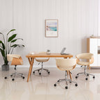 Sillas de comedor giratorias 4 uds tela gris
