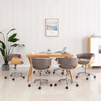 Sillas de comedor giratorias 6 uds cuero sintético blanco