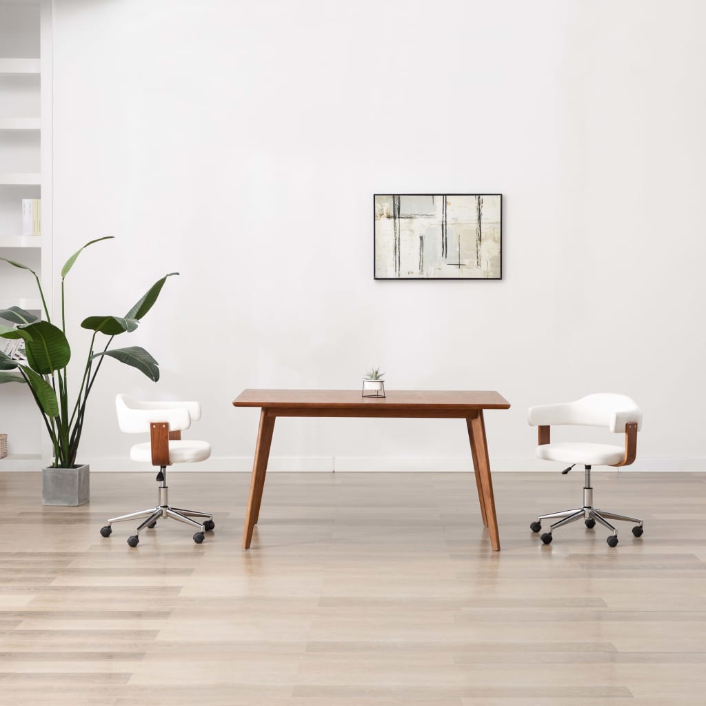 Sillas comedor giratorias 2 uds madera curvada tela gris taupe