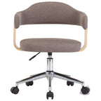 Sillas comedor giratorias 2 uds madera curvada tela gris taupe
