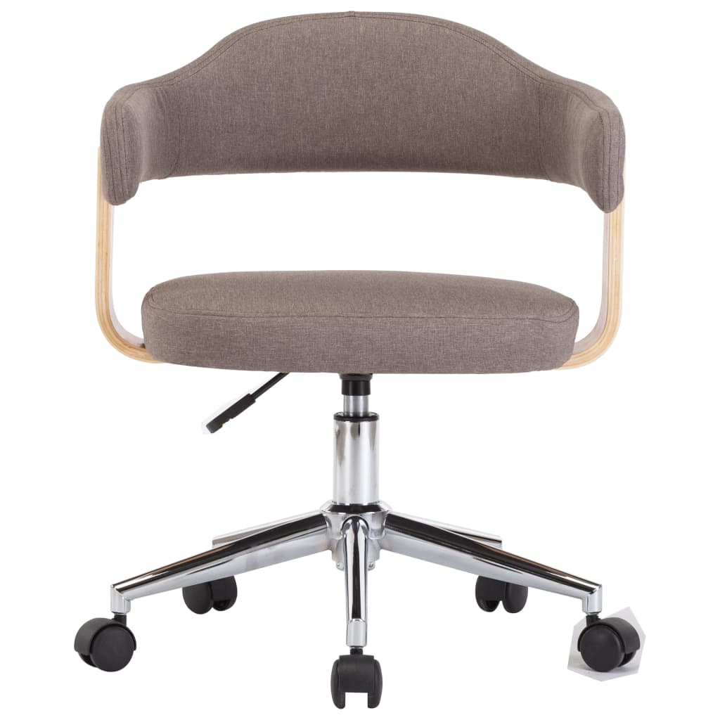 Sillas comedor giratorias 2 uds madera curvada tela gris taupe