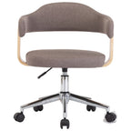 Sillas comedor giratorias 4 uds madera curvada tela gris taupe