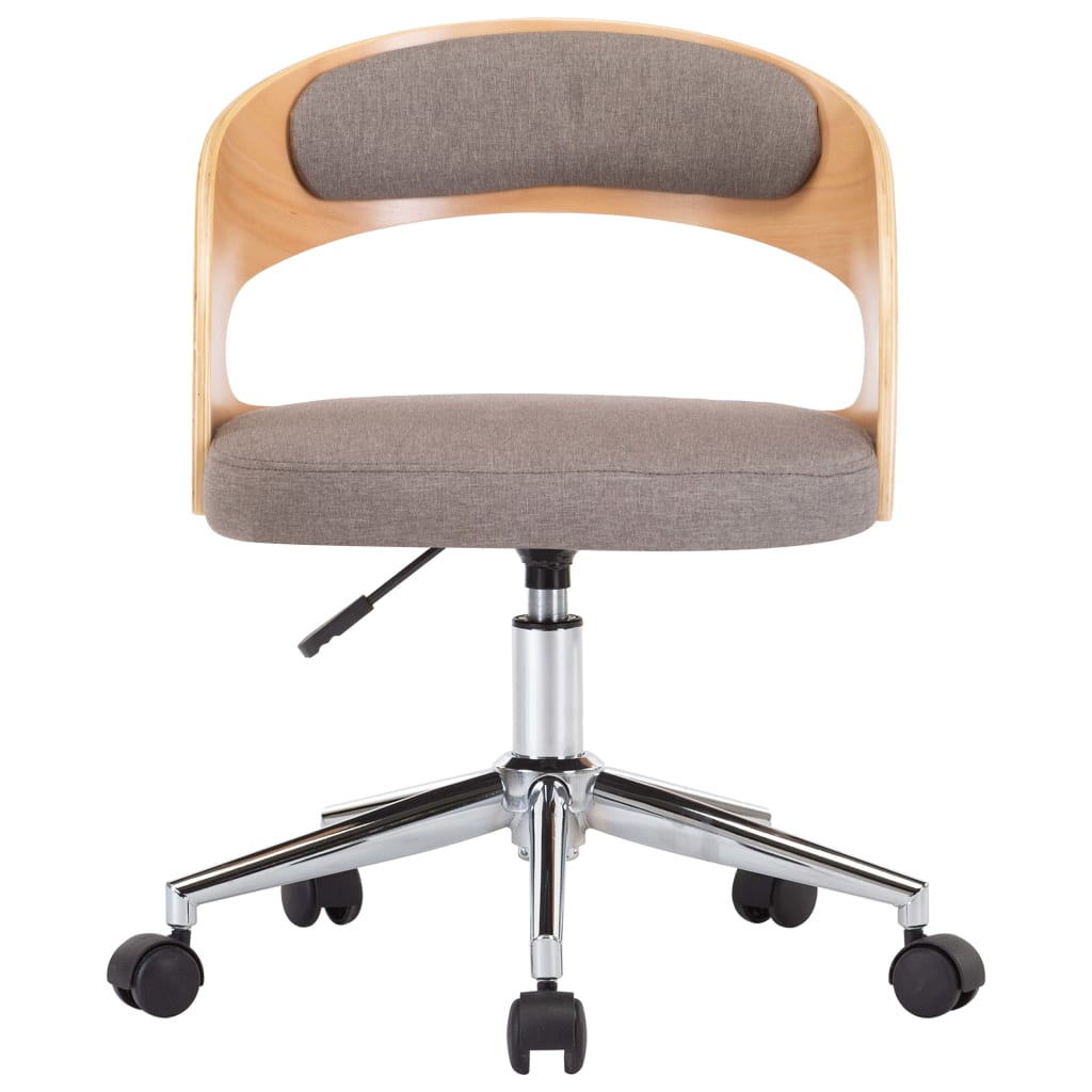 Sillas comedor giratorias 6 uds madera curvada tela gris taupe
