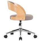 Sillas comedor giratorias 6 uds madera curvada tela gris taupe