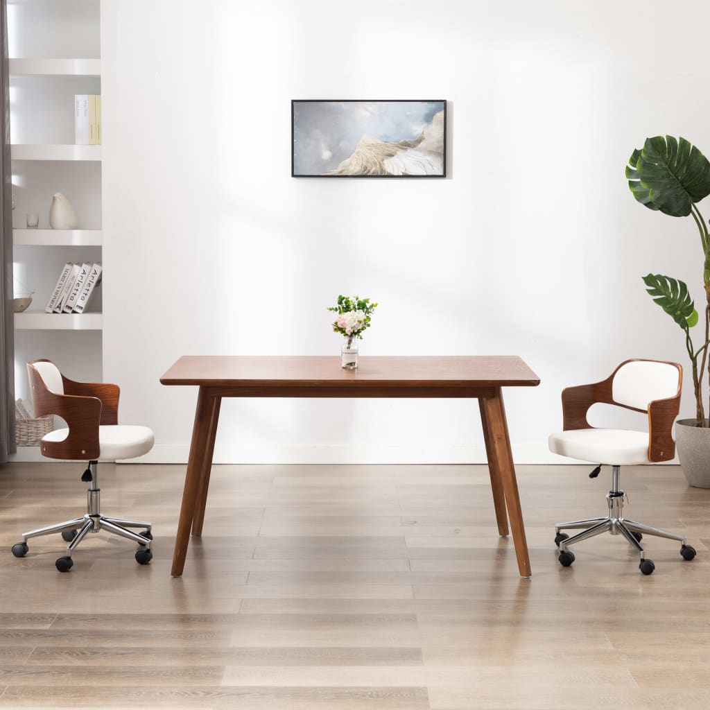 Sillas comedor giratorias 2 uds madera curvada tela gris taupe