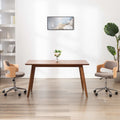 Sillas comedor giratorias 2 uds madera curvada tela gris taupe